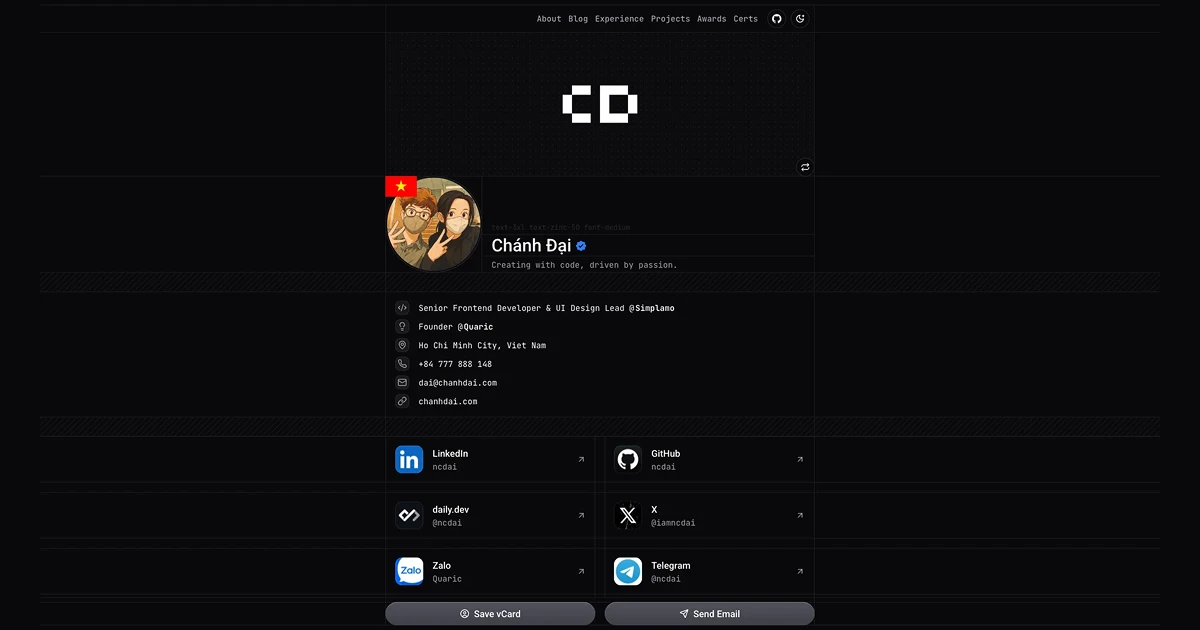 Welcome to chanhdai.com